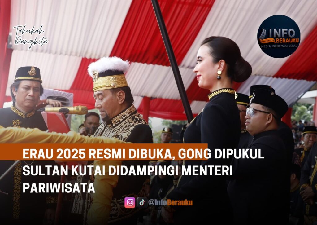 Erau 2025 Resmi Dibuka, Gong Dipukul Sultan Kutai Didampingi Menteri Pariwisata