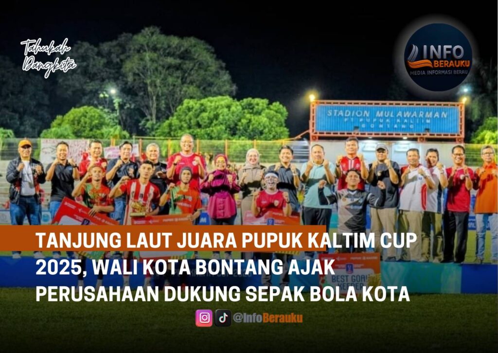 Tanjung Laut Juara Pupuk Kaltim Cup 2025, Wali Kota Bontang Ajak Perusahaan Dukung Sepak Bola Kota