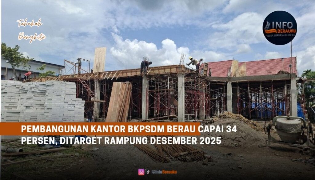 Pembangunan Kantor BKPSDM Berau Capai 34 Persen, Ditarget Rampung Desember 2025