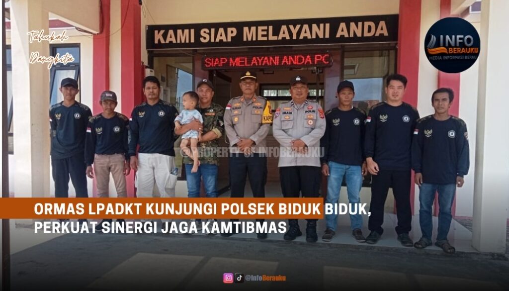 Ormas LPADKT Kunjungi Polsek Biduk Biduk, Perkuat Sinergi Jaga Kamtibmas