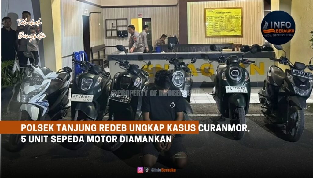 Polsek Tanjung Redeb Ungkap Kasus Curanmor, 5 Unit Sepeda Motor Diamankan