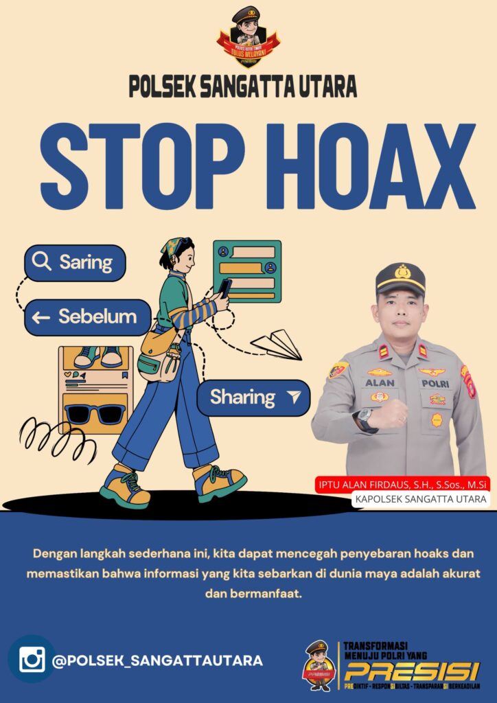 Polsek Sangatta Utara Ajak Warga Stop Sebar Hoaks