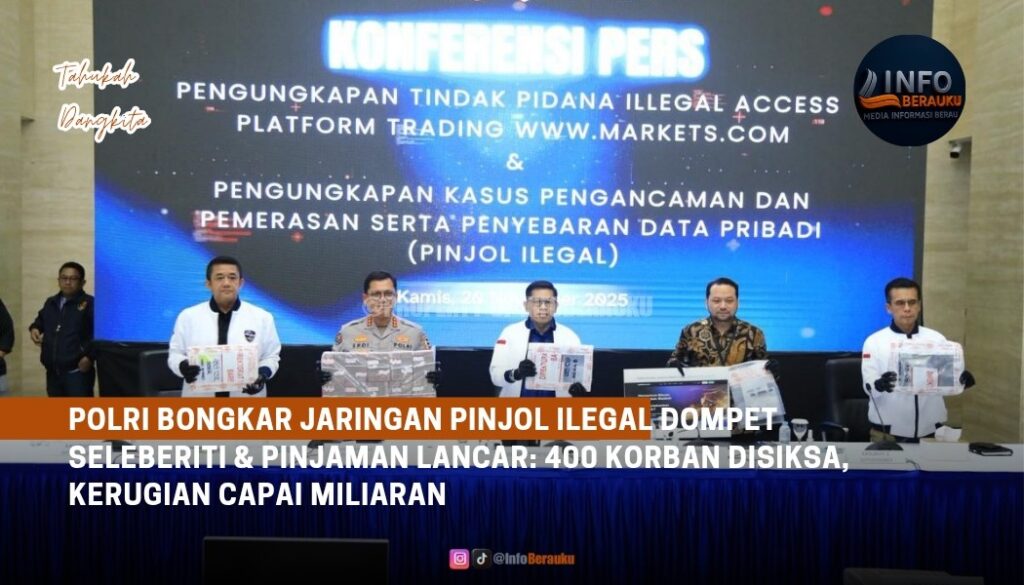 Polri Bongkar Jaringan Pinjol Ilegal Dompet Seleberiti & Pinjaman Lancar: 400 Korban Disiksa, Kerugian Capai Miliaran