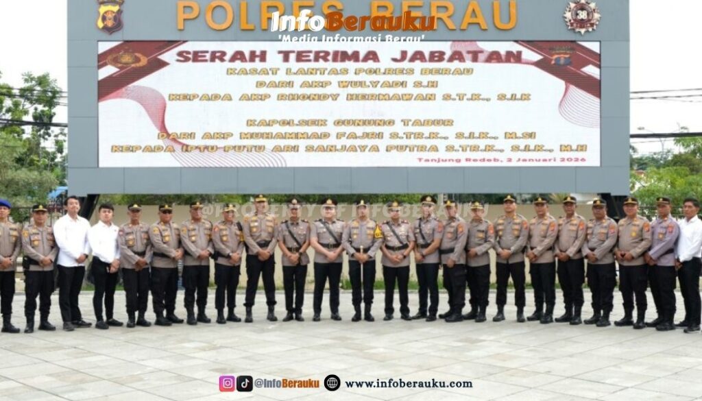 Kapolres Berau Pimpin Sertijab Kasat Lantas dan Kapolsek Gunung Tabur