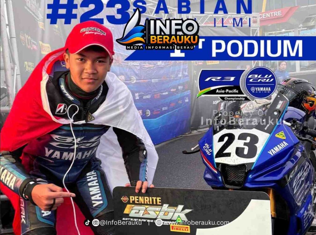 Garuda Menggema di Australia! Sabian Fathul Ilmi, Pembalap Muda Asal Berau, Juara Race 1 R3 BLU CRU Asia Pasifik